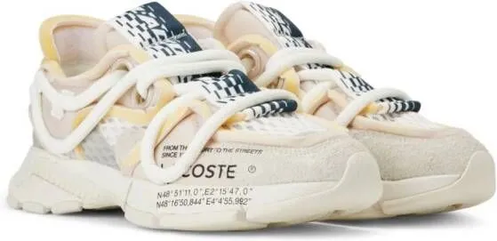 Lacoste logo-print panelled sneakers Neutrals