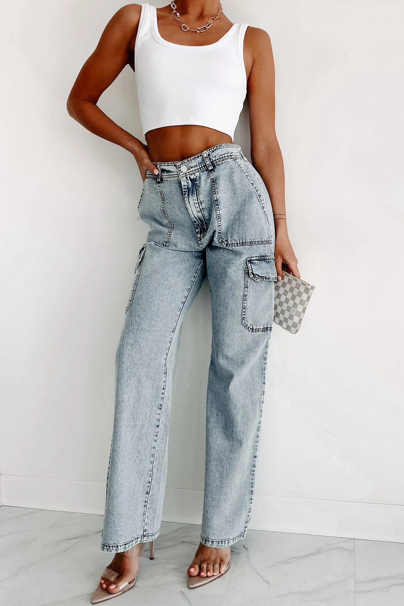 Landon High Rise Wide Leg Jeans (Denim)