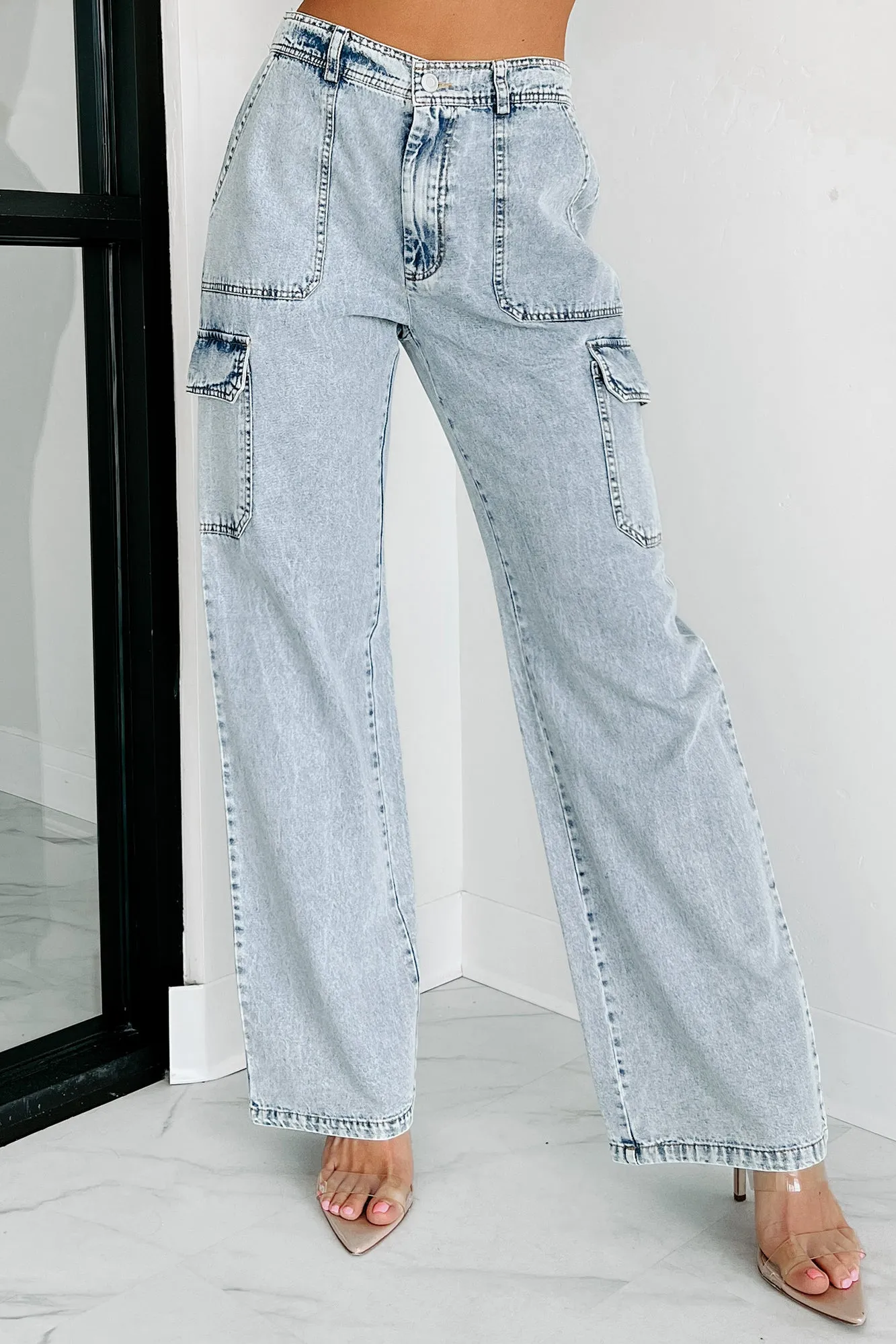 Landon High Rise Wide Leg Jeans (Denim)