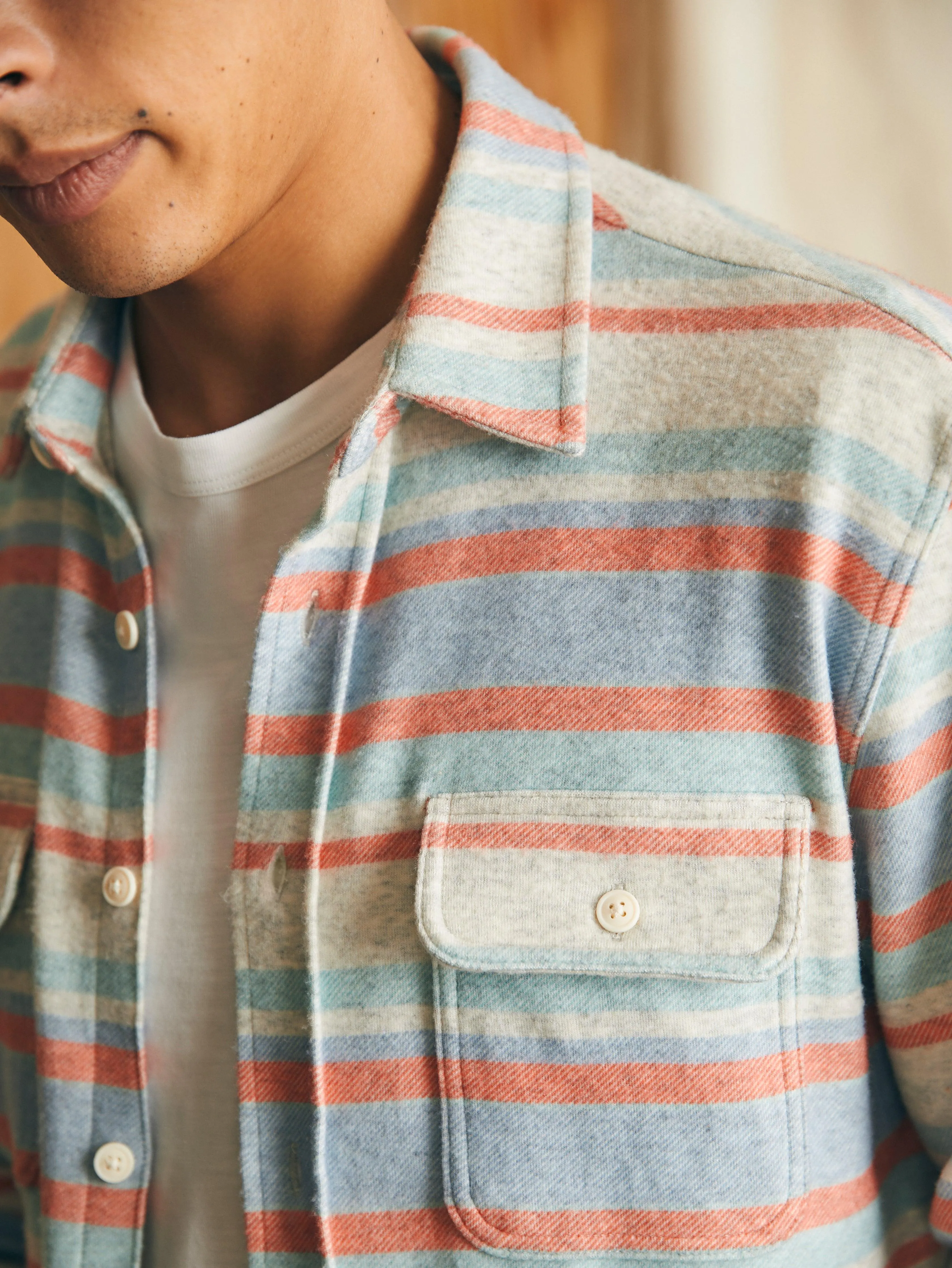 Legend Sweater Shirt - Coral Reef Stripe