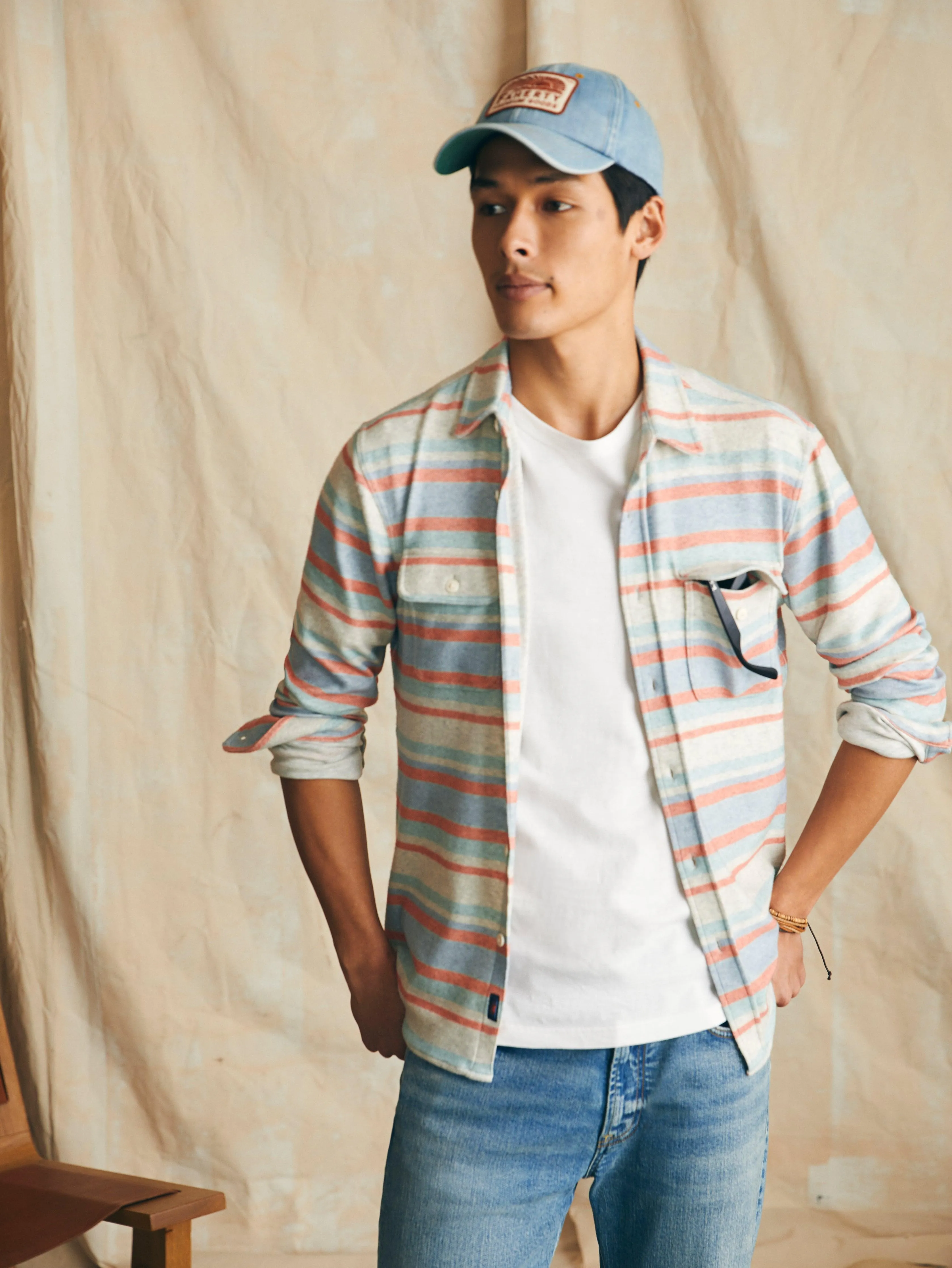 Legend Sweater Shirt - Coral Reef Stripe