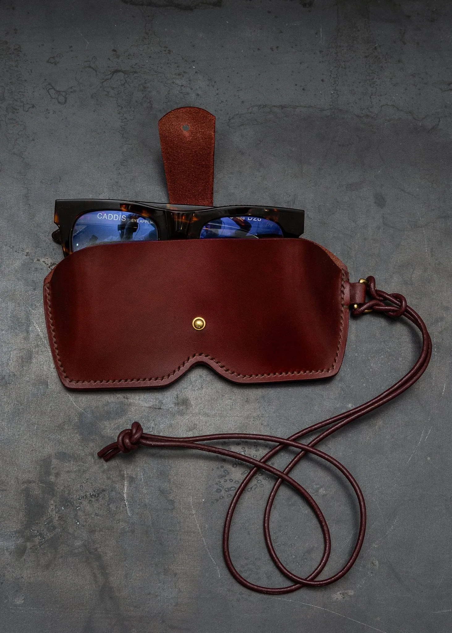 Lennox Glasses Case in Oxblood