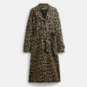 LEOPARD OVERSIZED TRENCH COAT