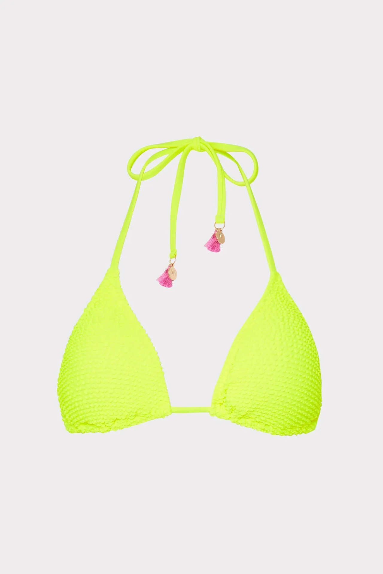 Lori Textured Triangle Bikini Top