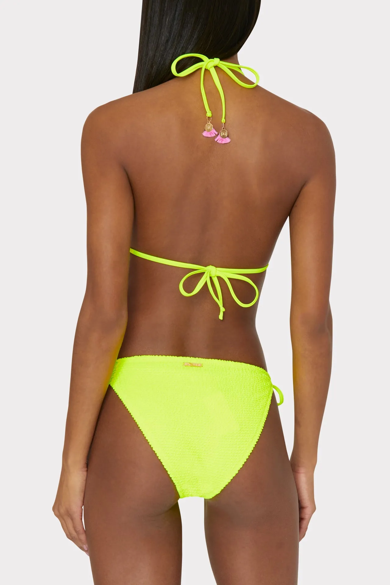 Lori Textured Triangle Bikini Top