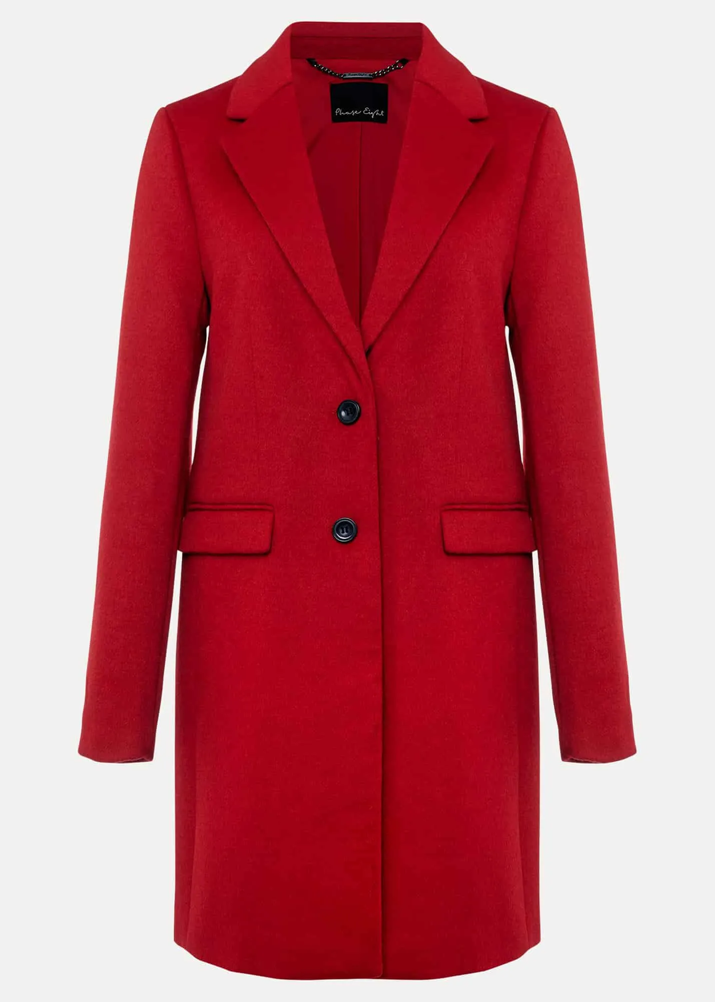 Lydia Red Wool Smart Coat