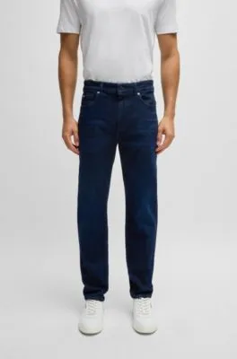 Maine Regular-fit jeans in dark-blue super-soft denim