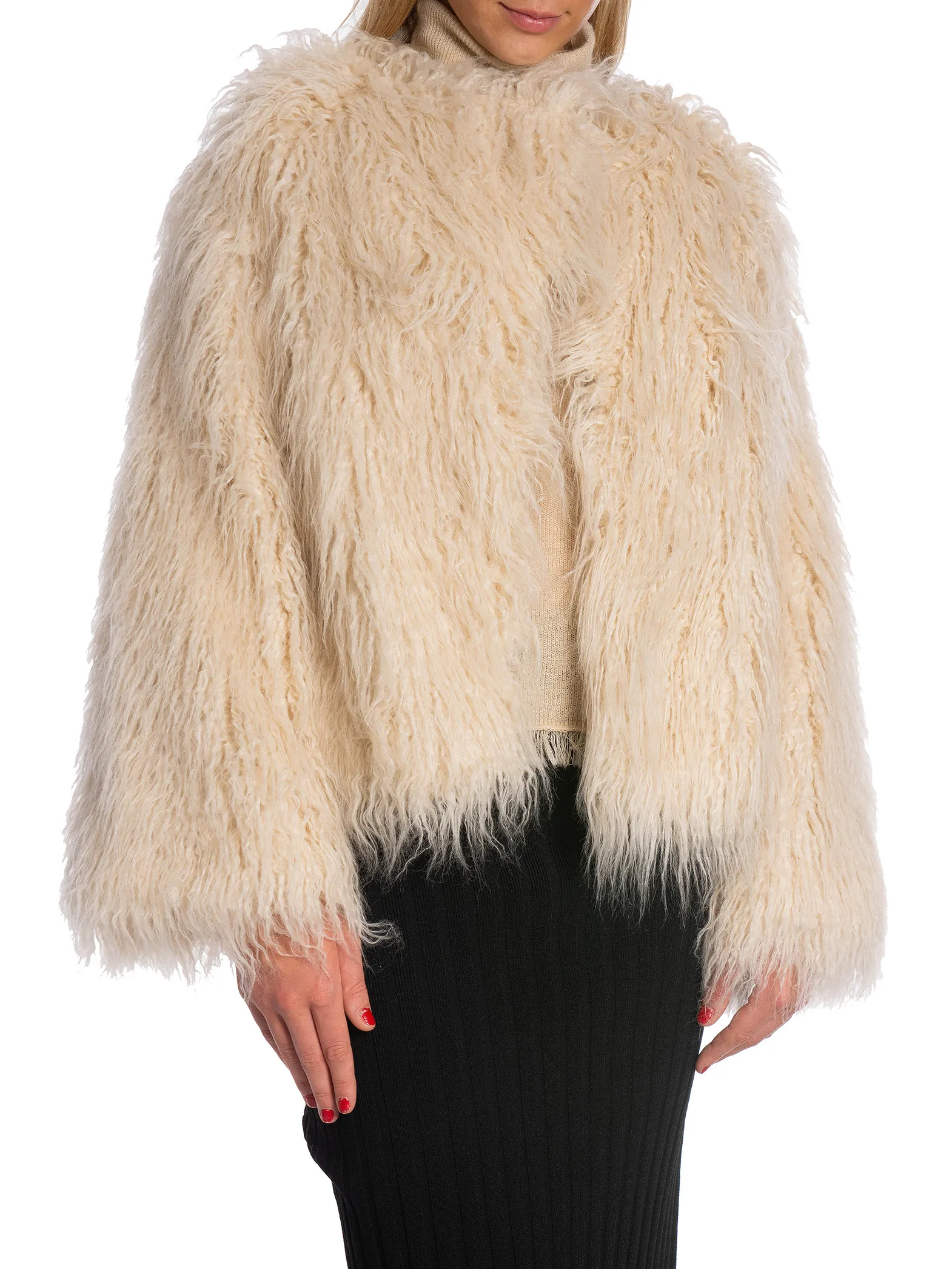 MALINA JACKET MANDA FAUX FUR VANILLA