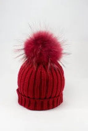 Maniere Pom Pom Hat | Red