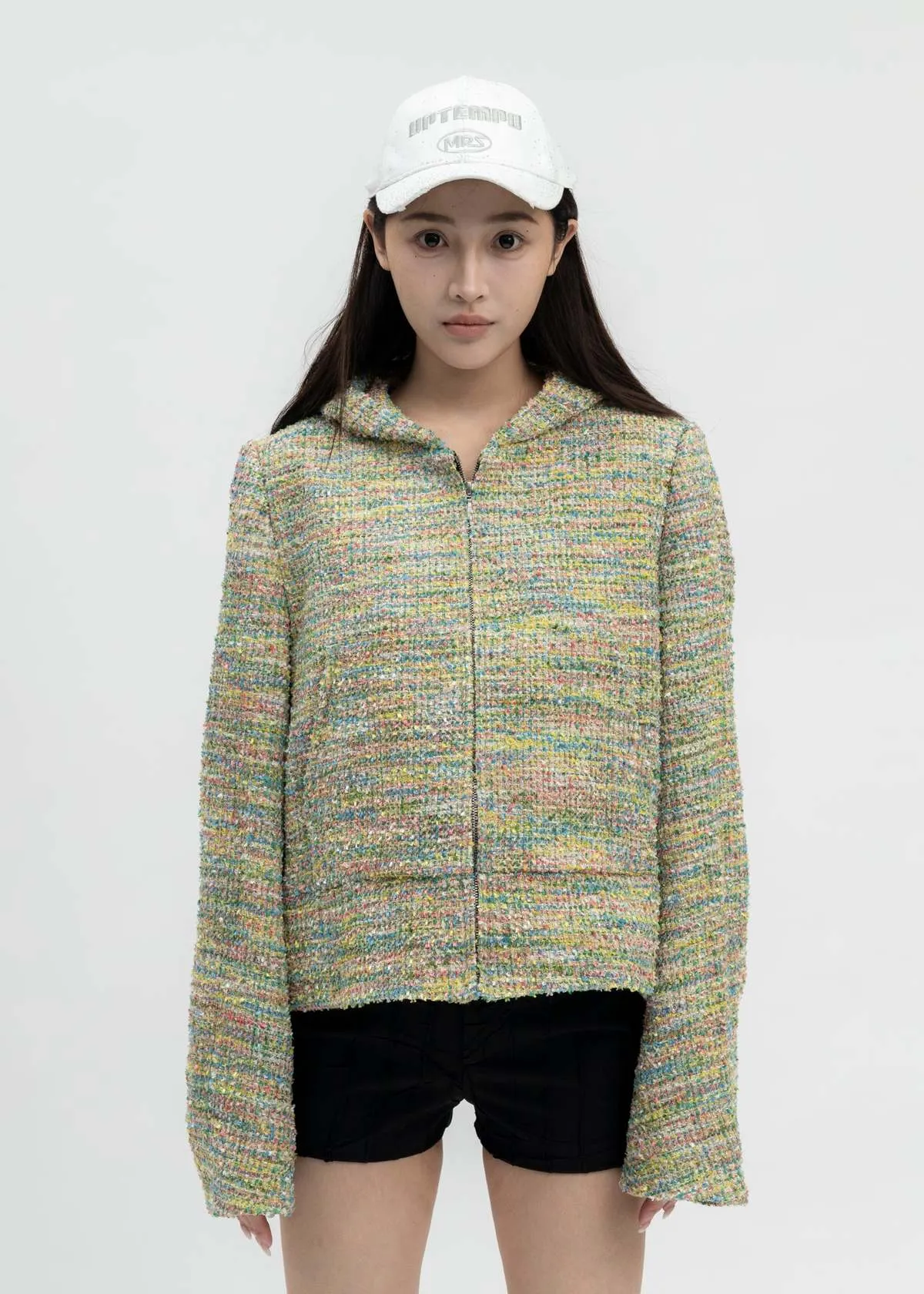 Masu Candy Tweed Zip-up Hoodie -  Multi