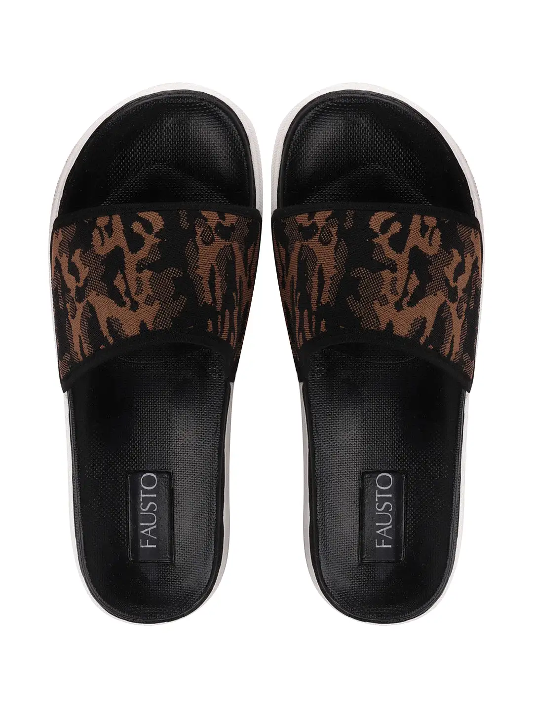 Men Army Casual Slip-On Printed Slider Flip-Flops