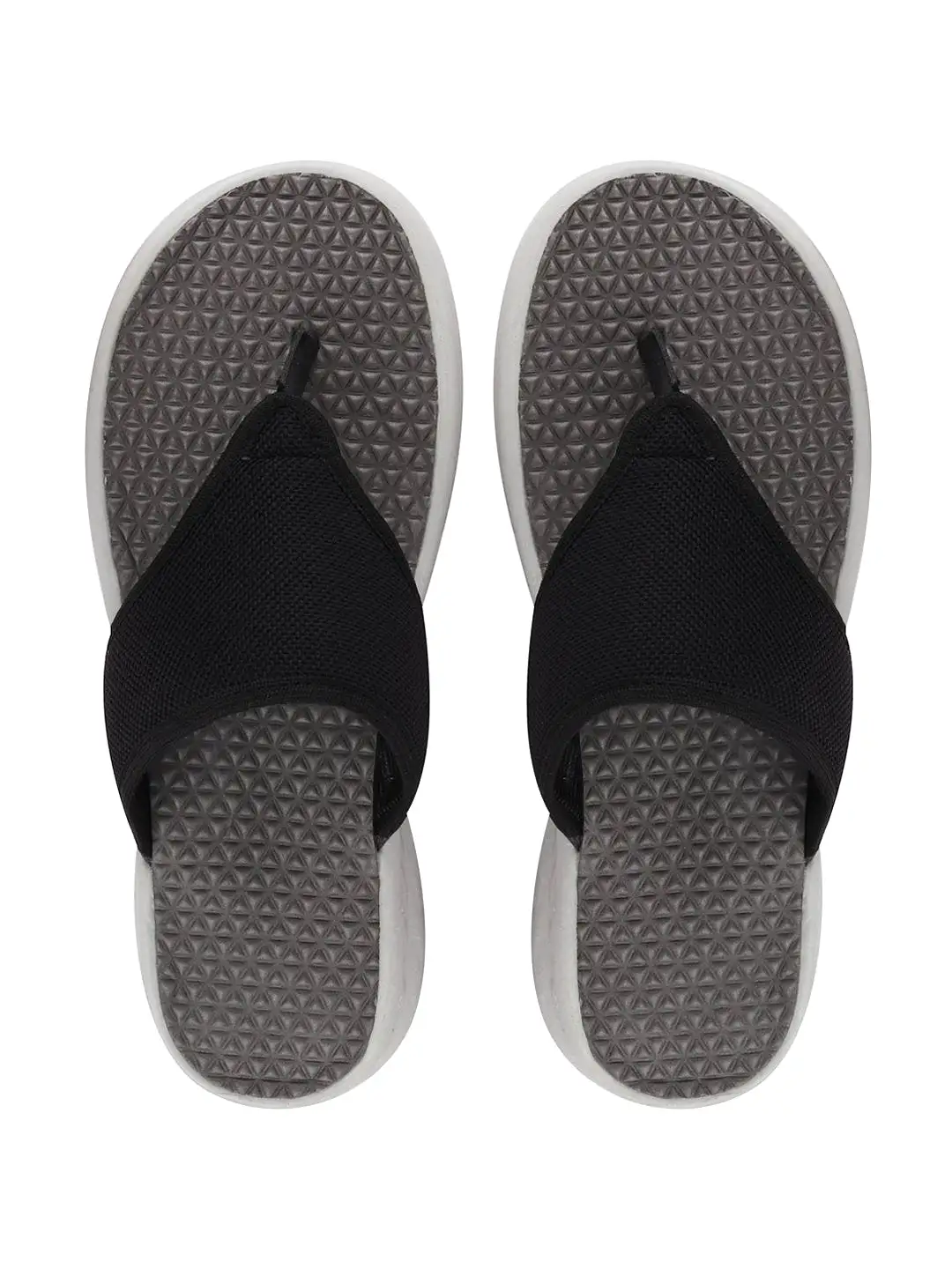 Men Black Casual Slip-On Flip-Flops