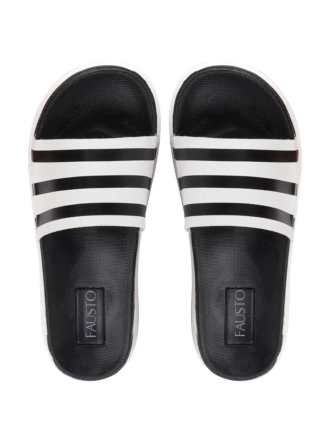 Men Black Casual Slip-On Flip-Flops