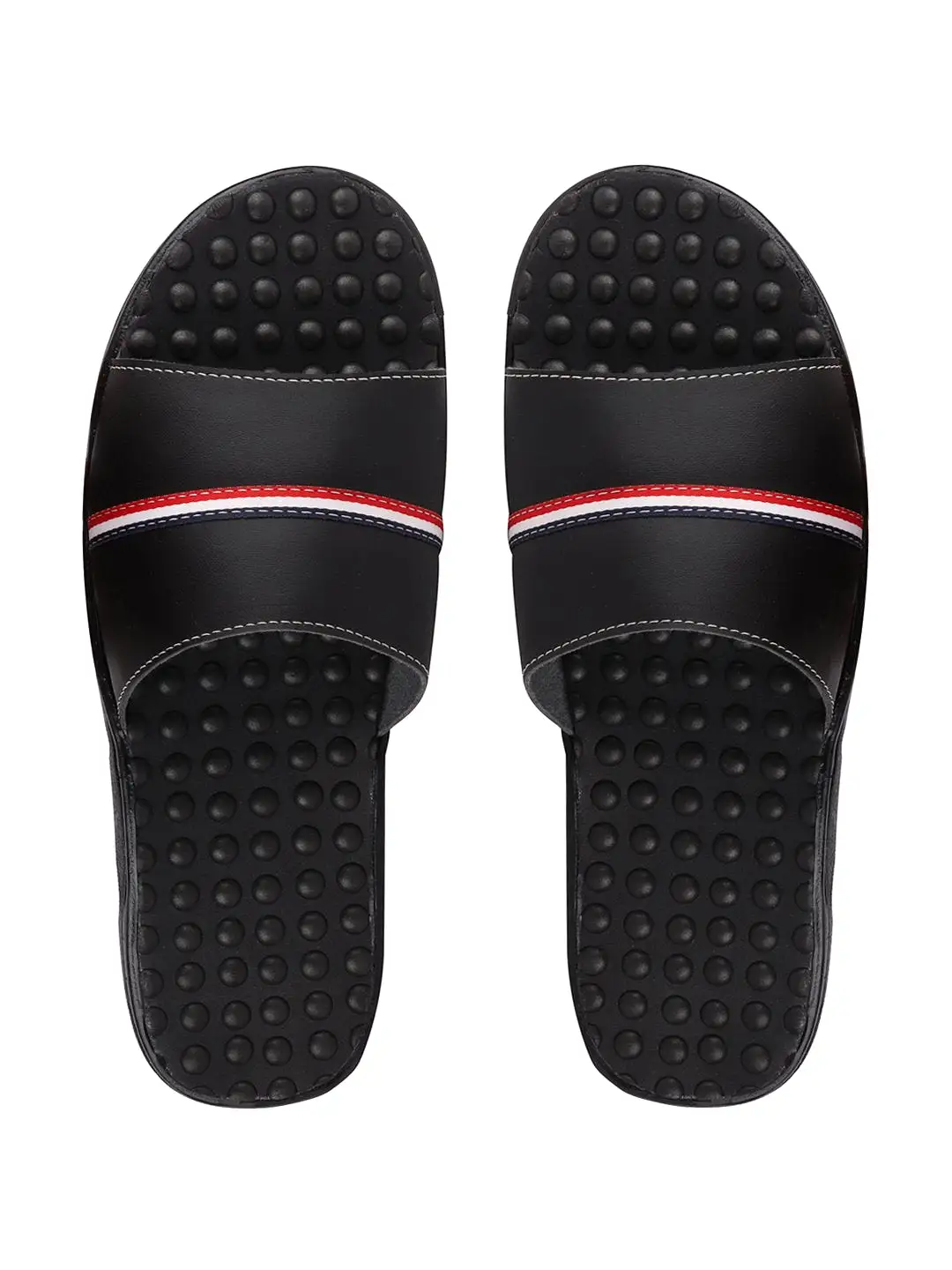 Men Black Casual Slip-On Flip-Flops