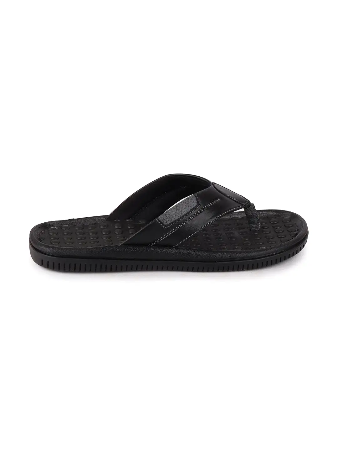 Men Black Casual Slip-On Slippers