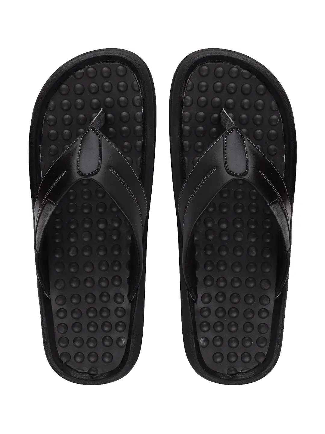 Men Black Casual Slip-On Slippers