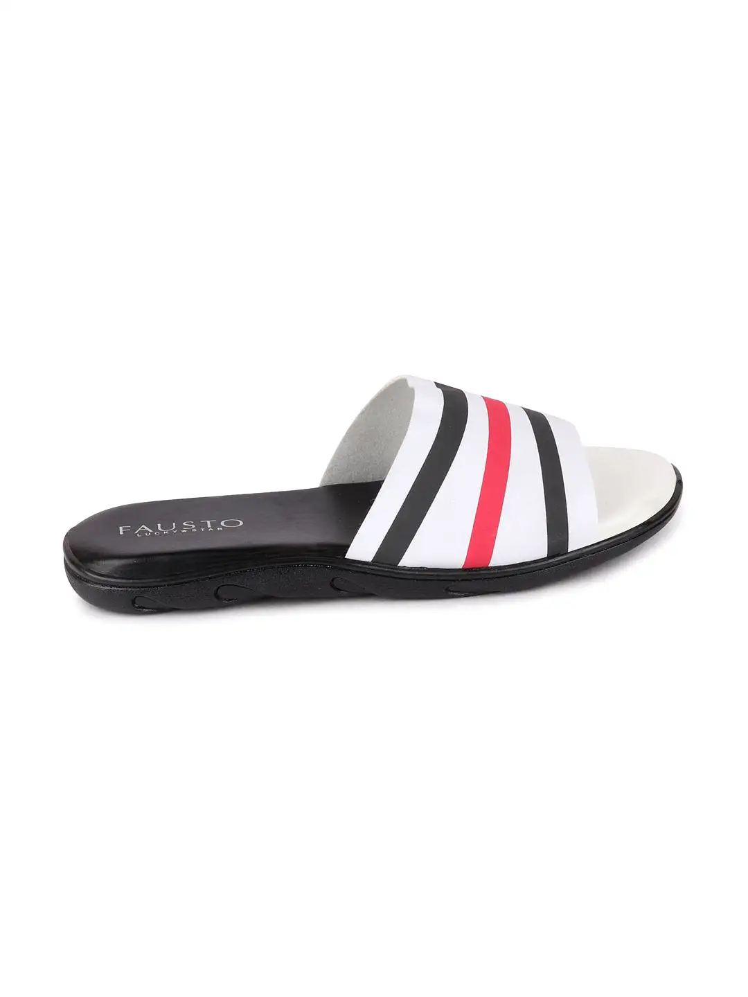 Men Black/Red Casual Slip-On Flip-Flops