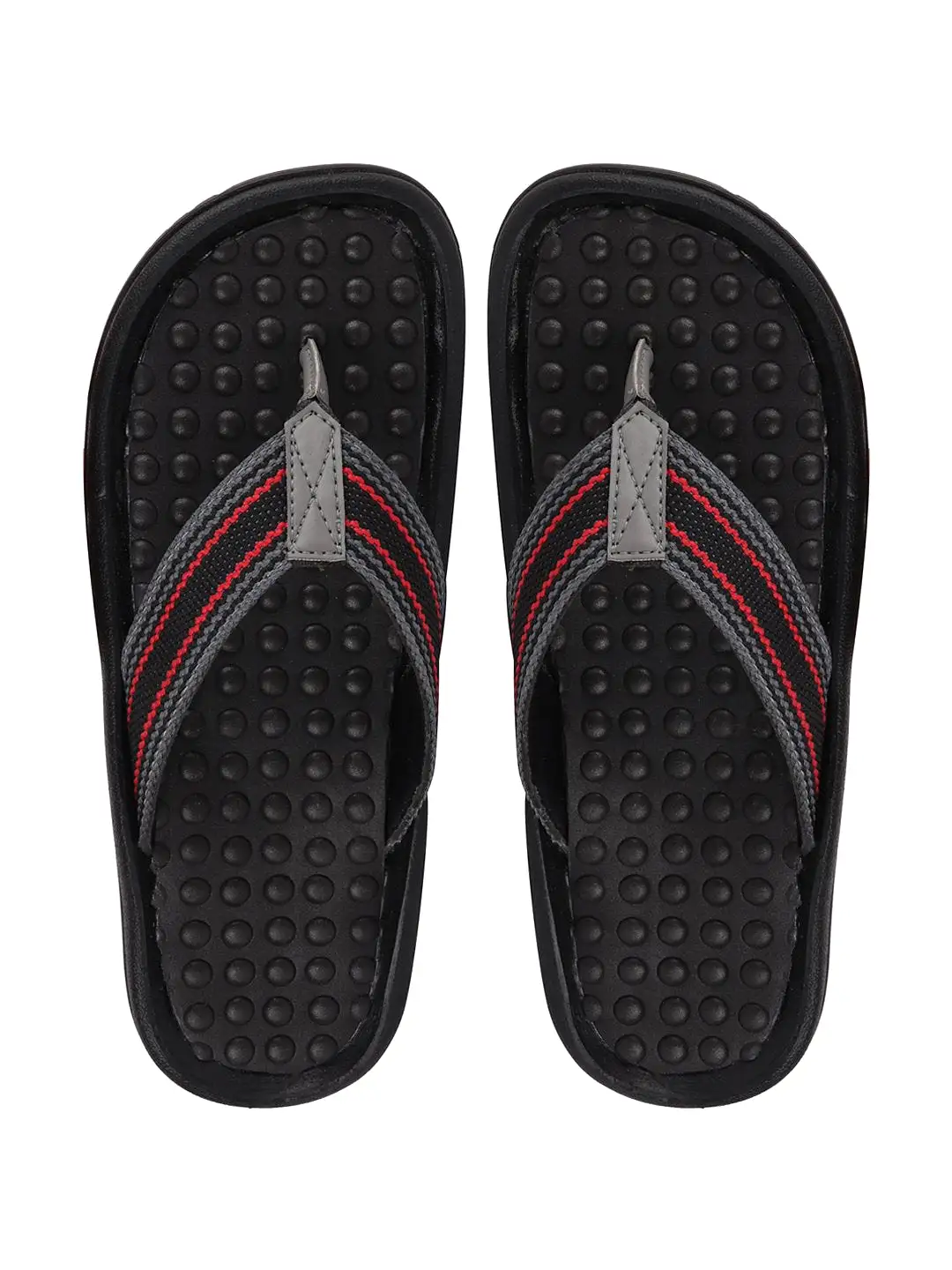 Men Black/Red Casual Slip-On Slippers