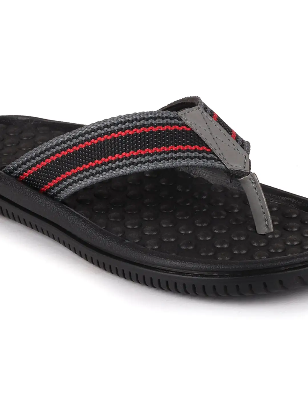 Men Black/Red Casual Slip-On Slippers