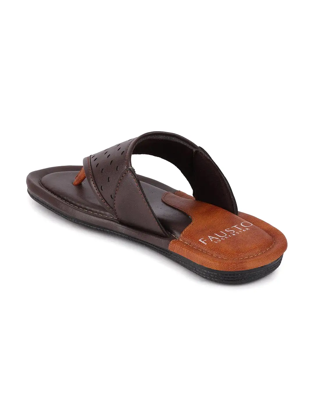 Men Brown Casual Slip-On Slippers