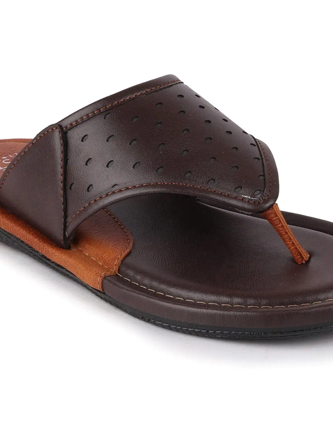 Men Brown Casual Slip-On Slippers