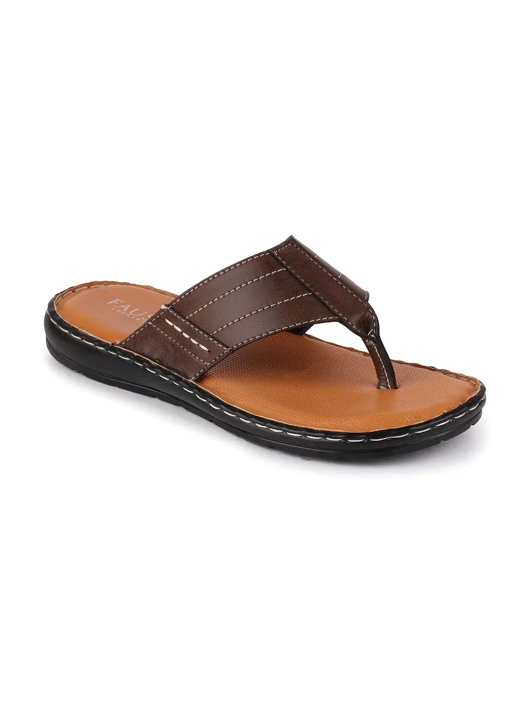 Men Brown Casual Slip-On Slippers