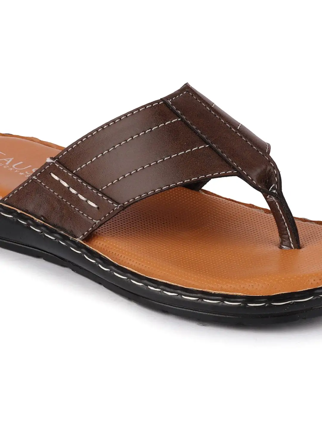 Men Brown Casual Slip-On Slippers