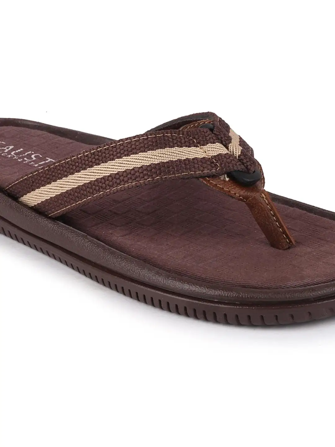 Men Brown Casual Slip-On Slippers