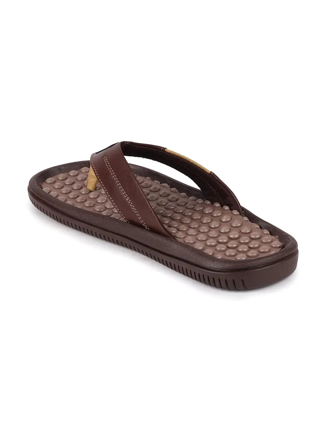 Men Brown Casual Slip-On Slippers