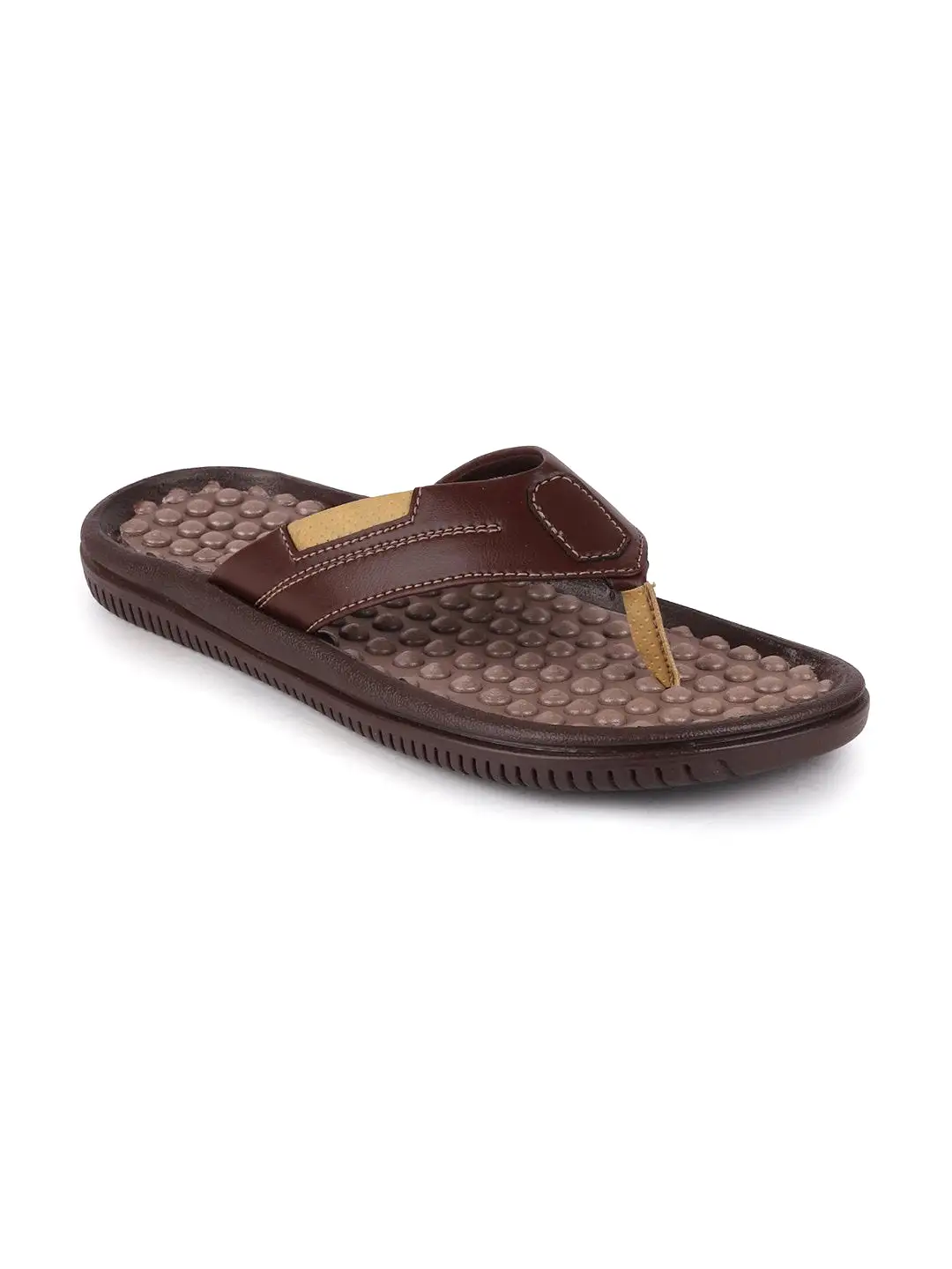 Men Brown Casual Slip-On Slippers