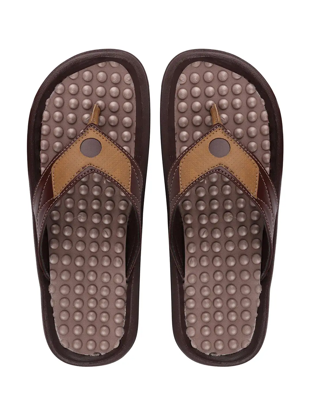 Men Brown/Camel Casual Slip-On Slippers