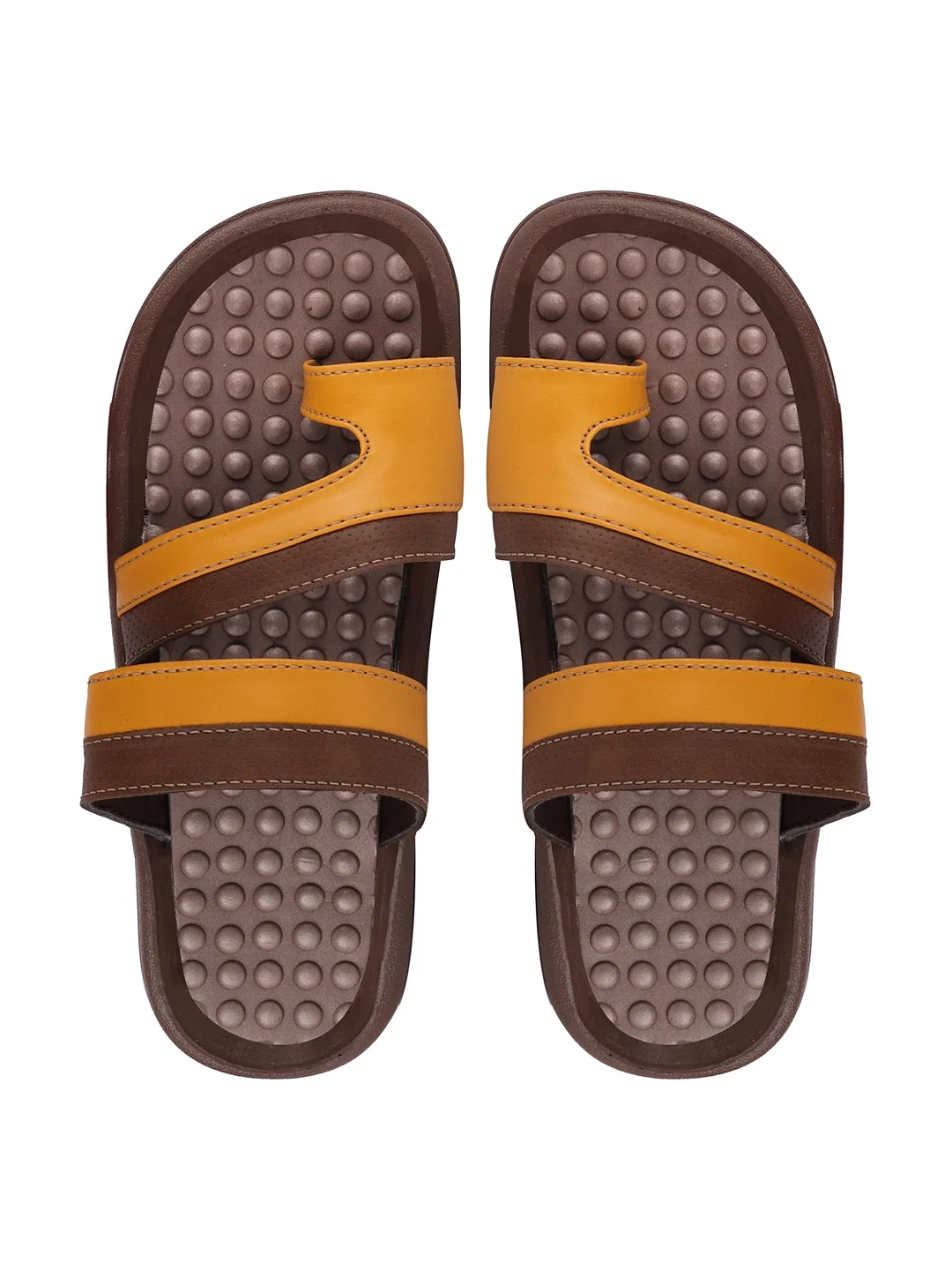 Men Brown/Tan Casual Slip-On Slippers