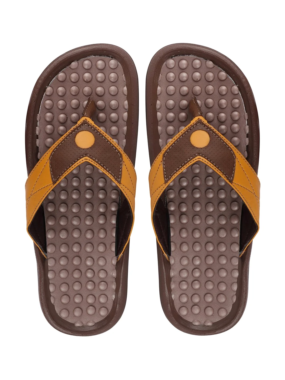 Men Brown/Tan Casual Slip-On Slippers