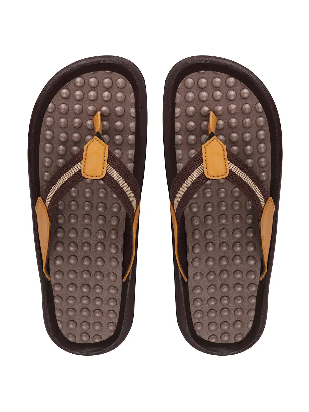 Men Brown/Tan Casual Slip-On Slippers