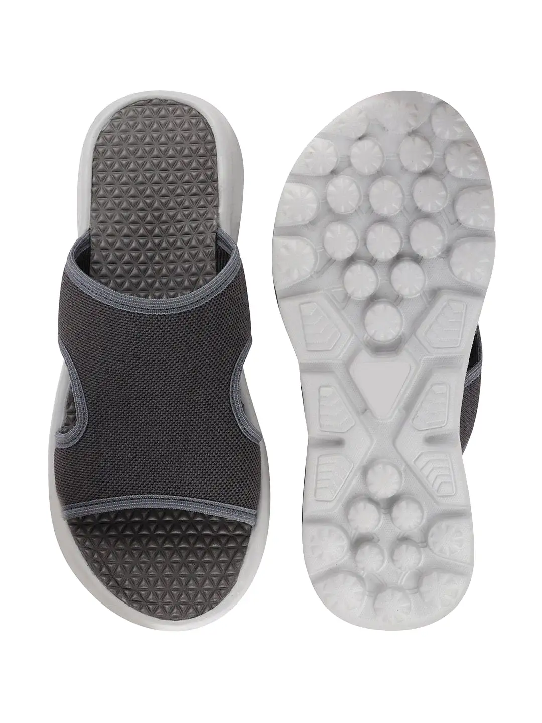 Men Grey Casual Slip-On Flip-Flops