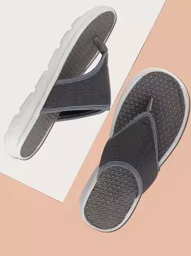 Men Grey Casual Slip-On Flip-Flops