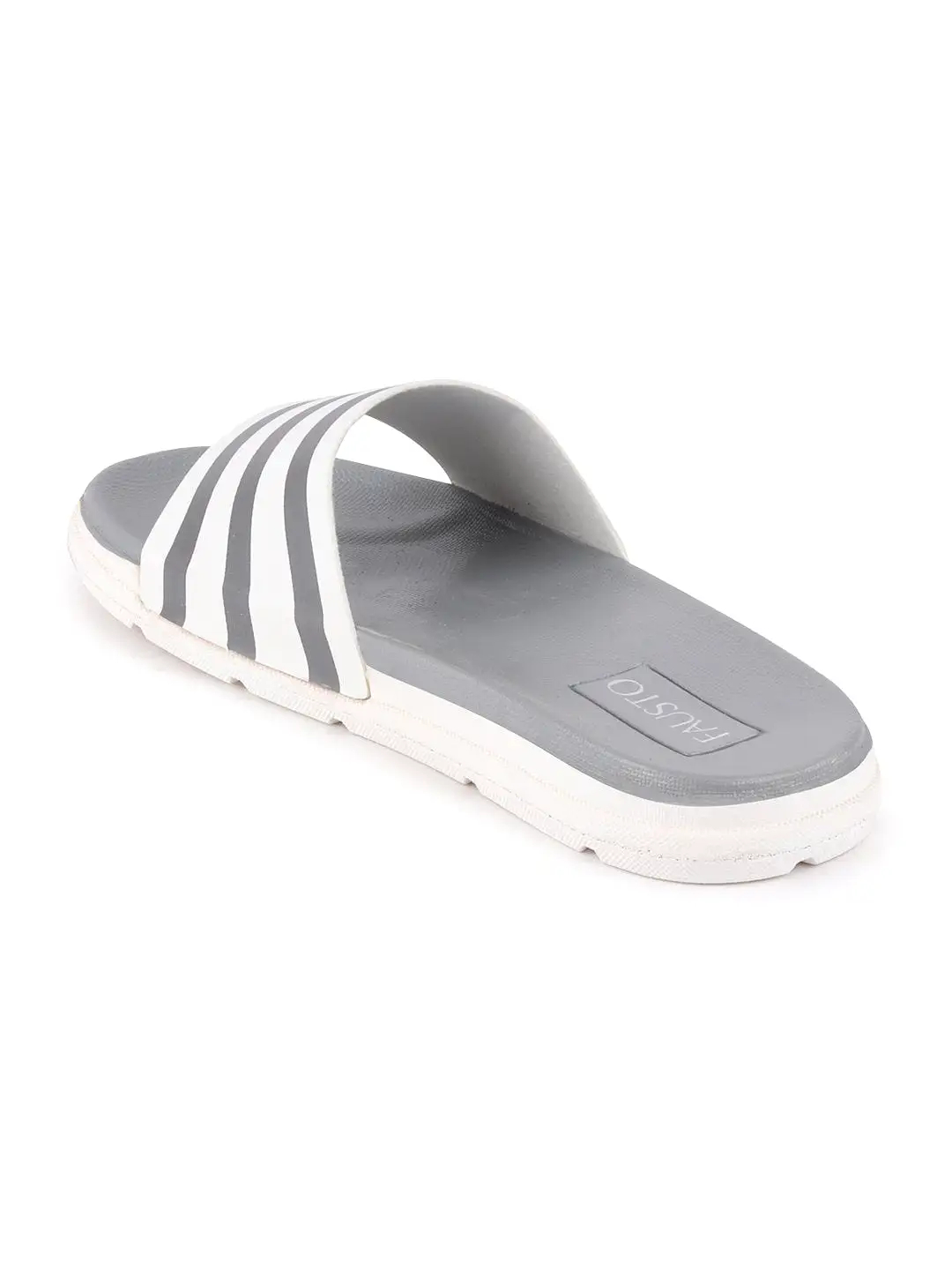 Men Grey Casual Slip-On Flip-Flops