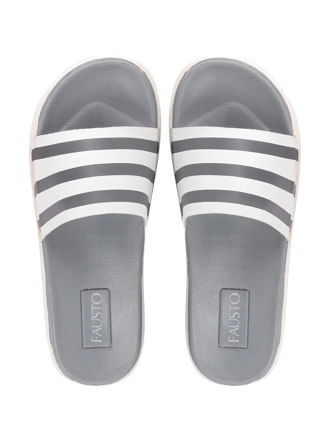 Men Grey Casual Slip-On Flip-Flops