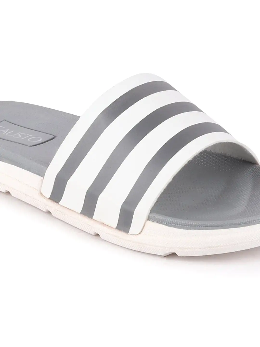 Men Grey Casual Slip-On Flip-Flops