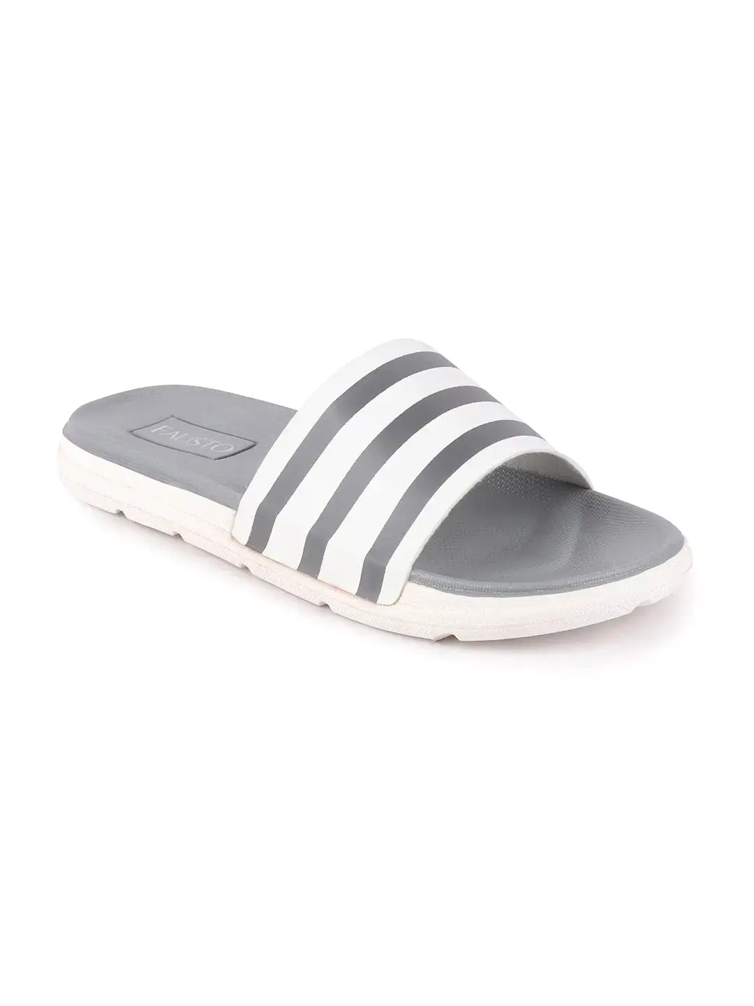 Men Grey Casual Slip-On Flip-Flops