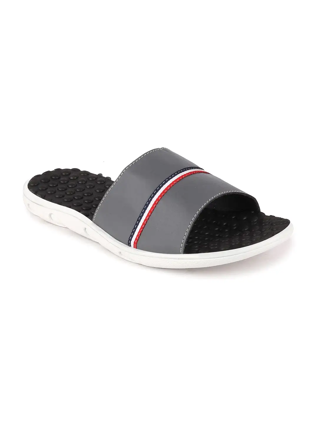 Men Grey Casual Slip-On Flip-Flops