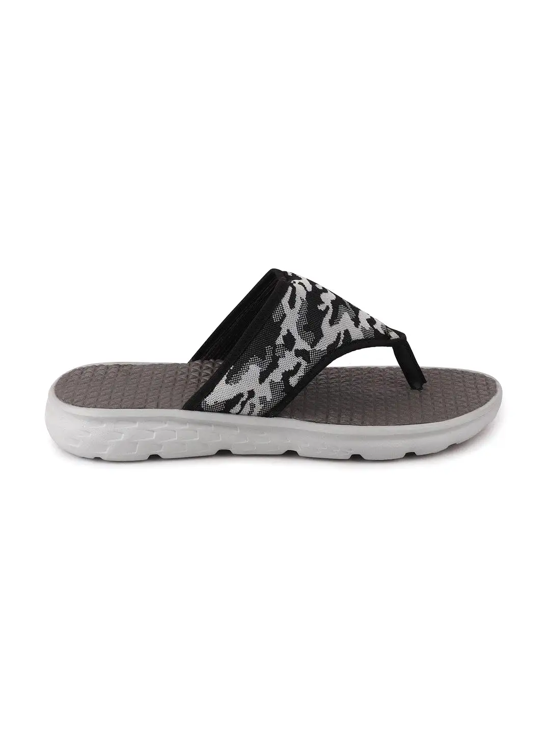 Men Grey Casual Slip-On Printed Flip-Flops