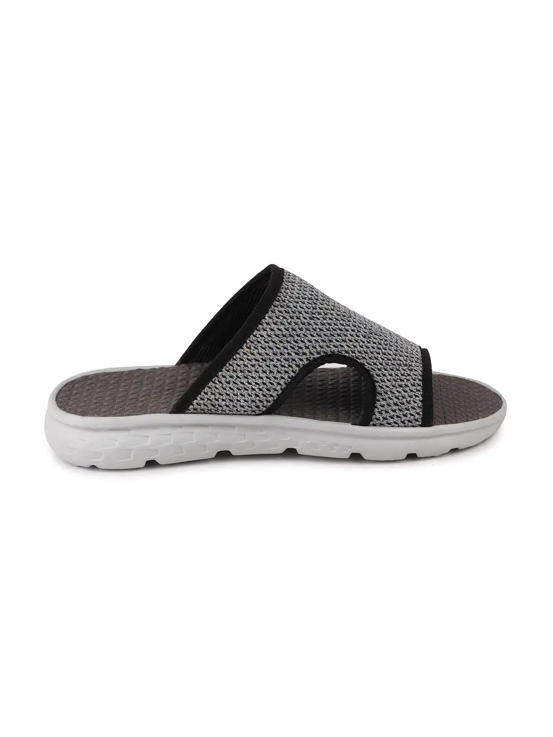 Men Grey Casual Slip-On Slider Flip-Flops