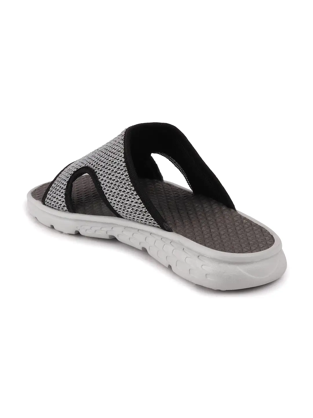 Men Grey Casual Slip-On Slider Flip-Flops