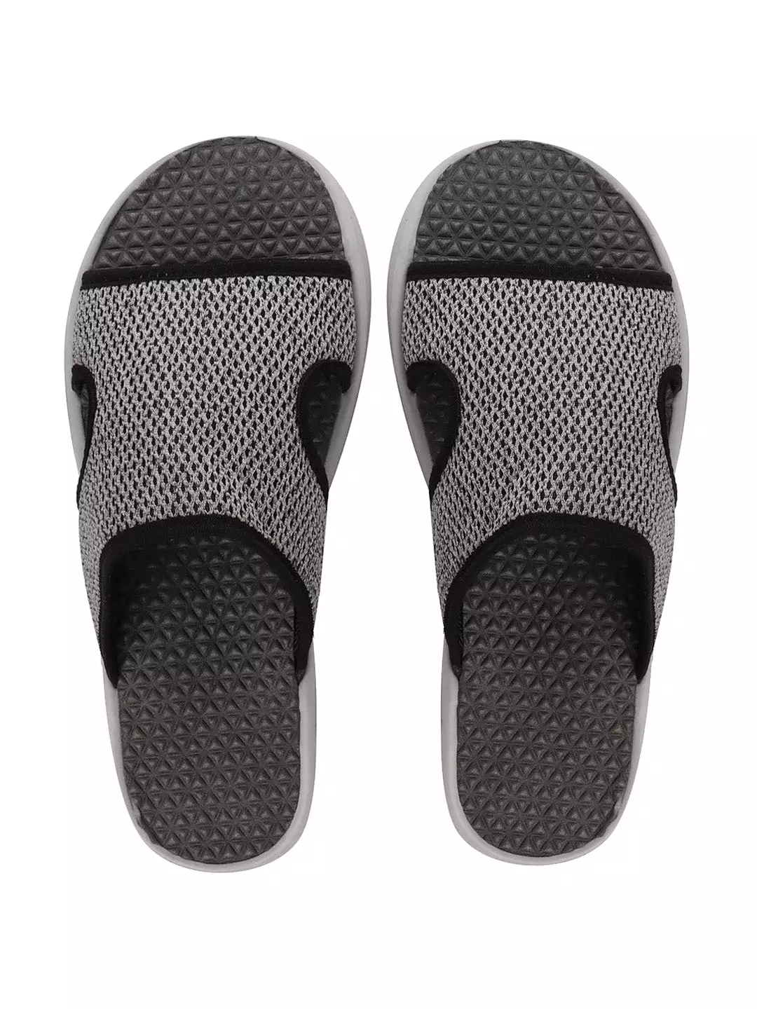 Men Grey Casual Slip-On Slider Flip-Flops