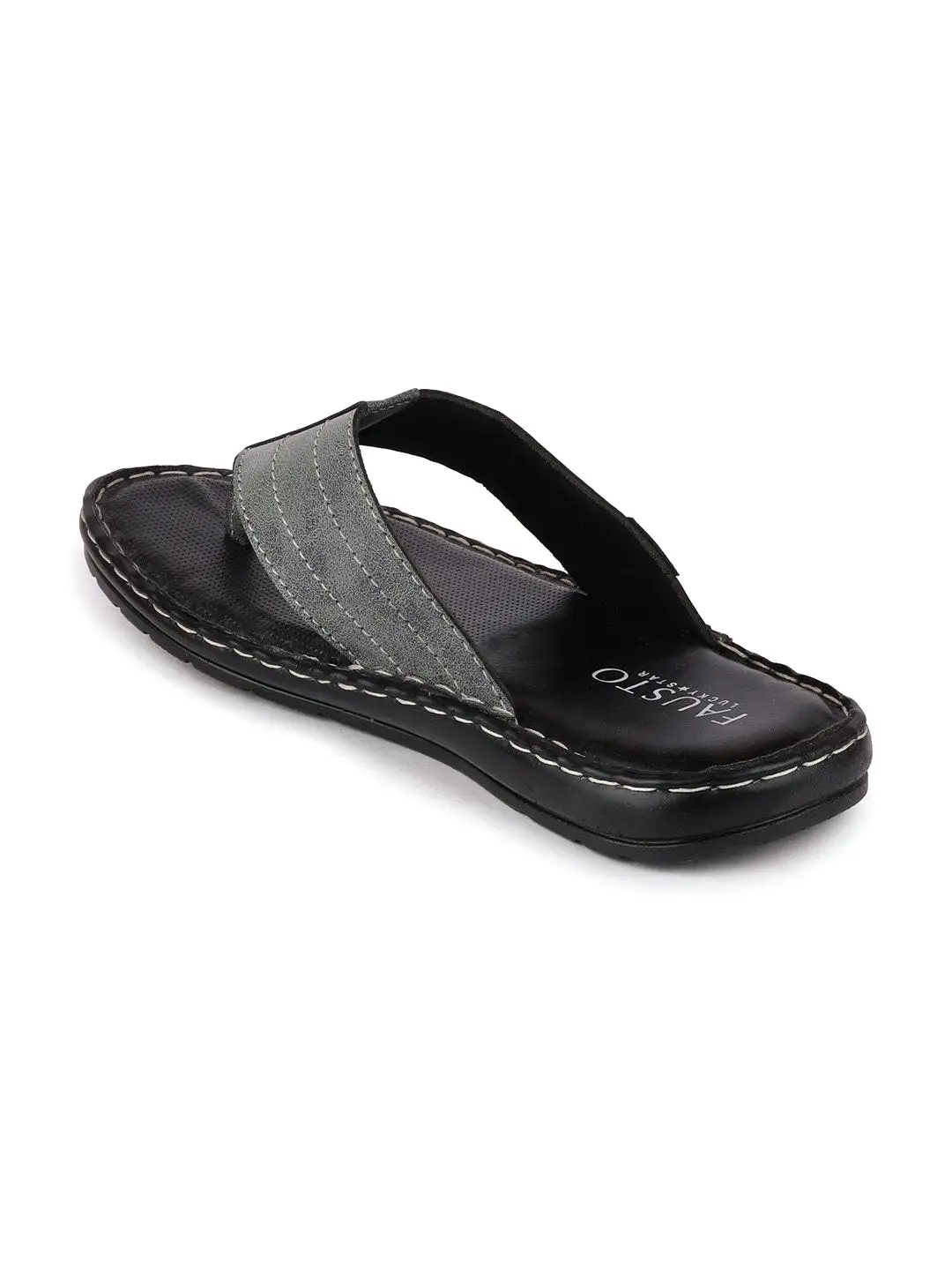 Men Grey Casual Slip-On Slippers