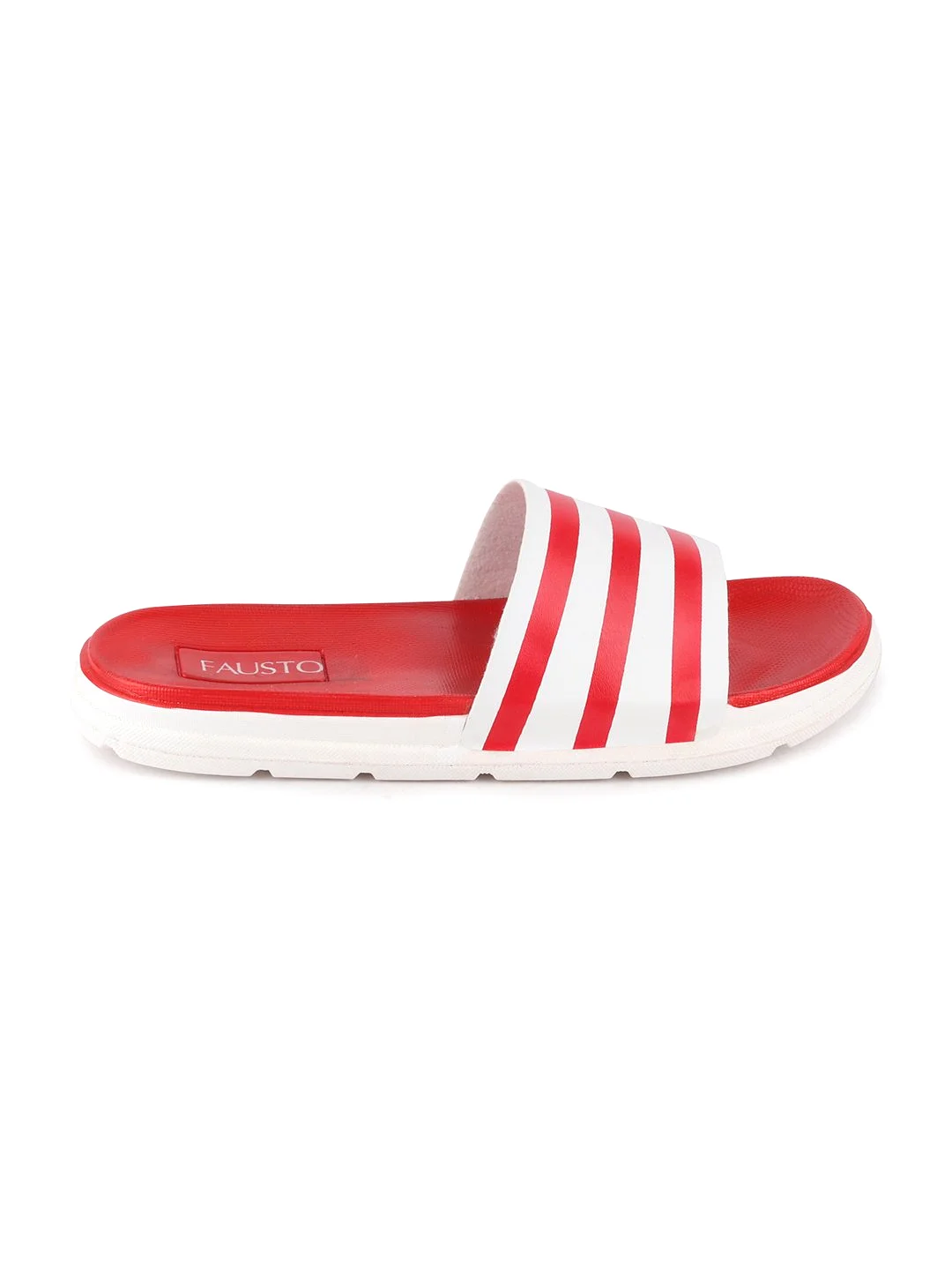 Men Red Casual Slip-On Flip-Flops