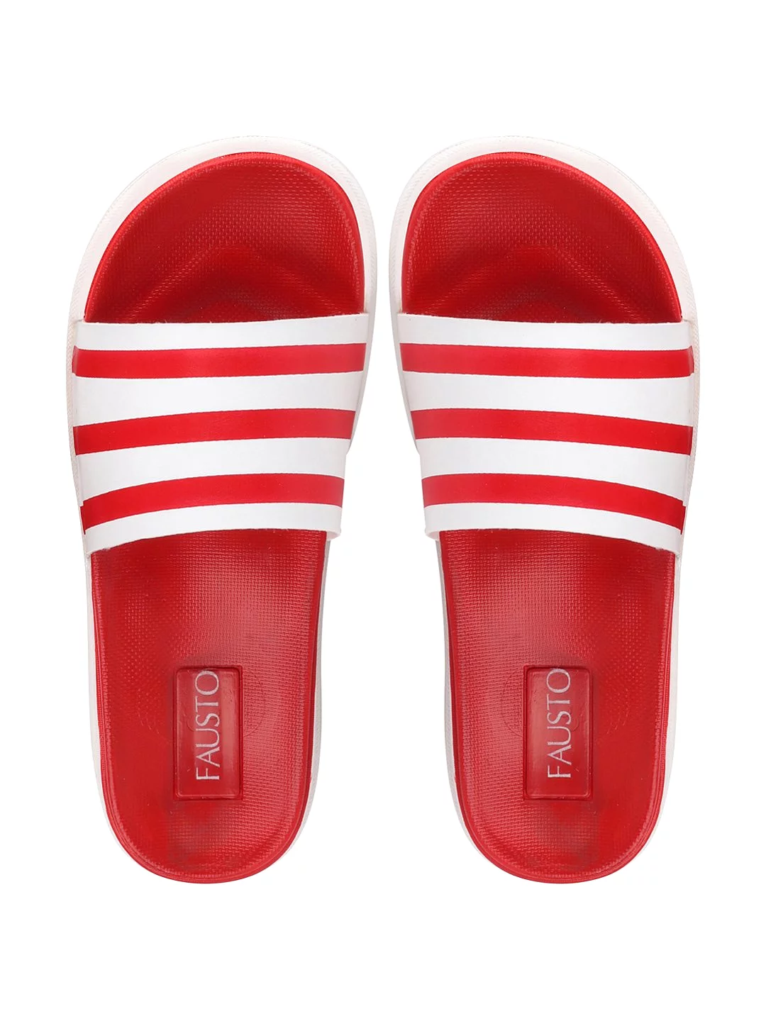 Men Red Casual Slip-On Flip-Flops