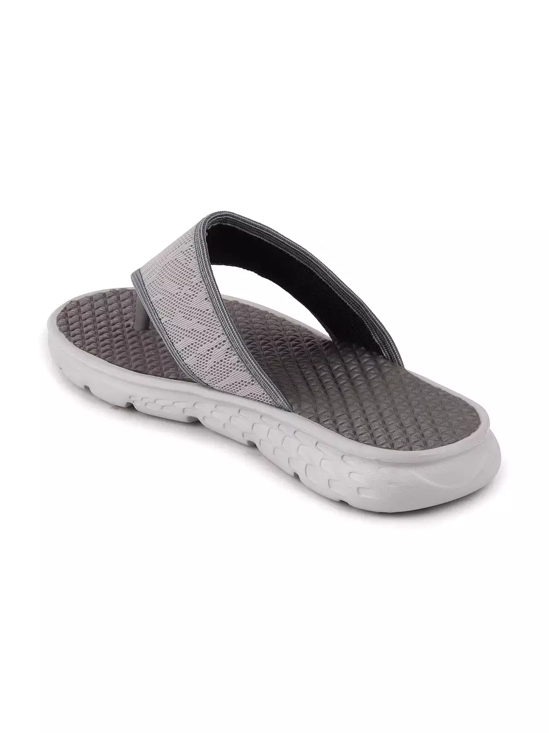 Men Steel Grey Casual Slip-On Flip-Flops