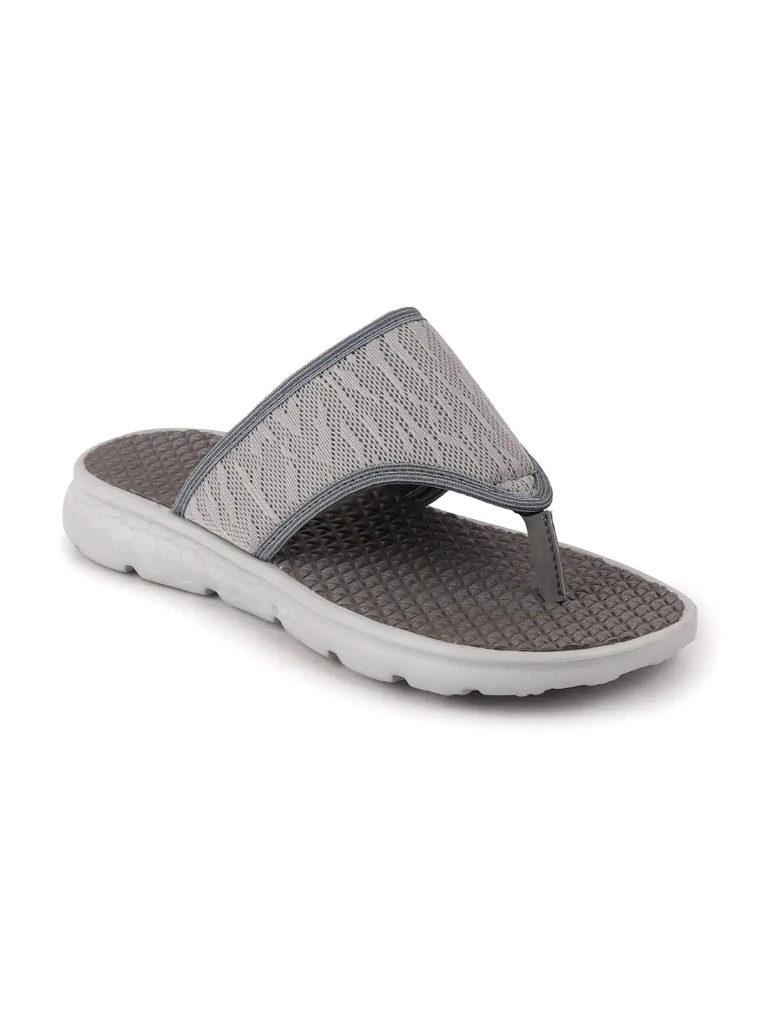 Men Steel Grey Casual Slip-On Flip-Flops